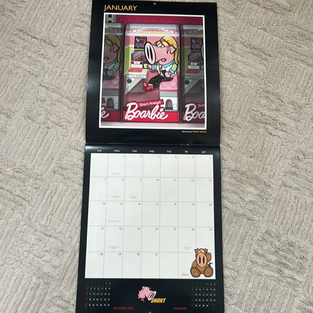 2024 Snort calendar classic toys, wall calendar featuring Snort and classic toys